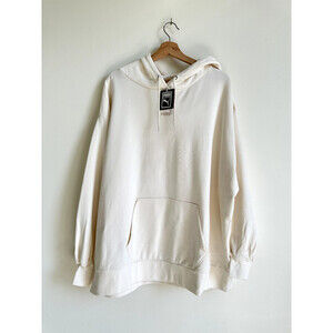 Puma Women' Classic Oversized Hoodie In Ivory Size L fits bigger